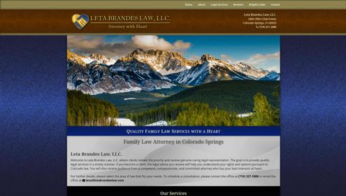 Customized Website for eta Brandes Law, LLC. in Colorado