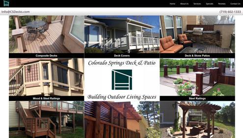 Customized Website for Colorado Springs Deck & Patio in Colorado