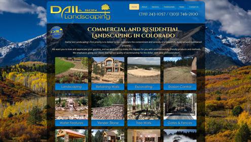 Customized Website for Dail & Son Landscaping in Colorado