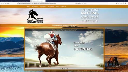 Customized Website for Equine Science Solutions in Colorado