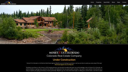 Customized Website for Homes R Us Real Estate in Colorado