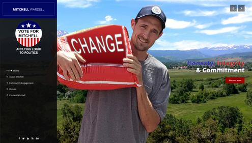 Customized Website for Mitchell Wardell for Commissioner in Colorado