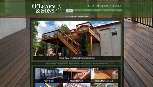 Customized Website for O’Leary & Son Deck Construction & Repair in Colorado