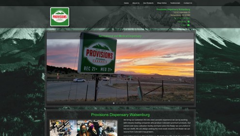 Customized Website for Provisions Dispensary