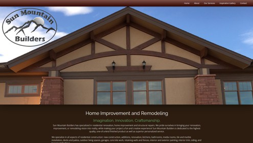 Customized Website for Sun Mountain Builders