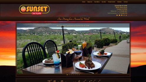 Customized Website for Sunset Bar & Grille