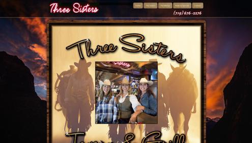 Customized Website for Three Sisters Tavern and Grill in Colorado